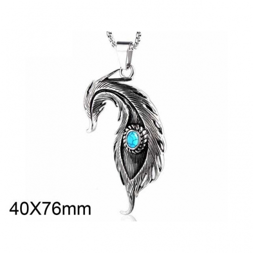 Wholesale Stainless Steel 316L Feather Pendants Without Chain NO.#SJ10P107