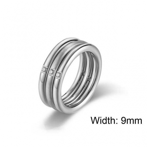Wholesale Stainless Steel 316L Small CZ Rings NO.#SJ12R0234MD