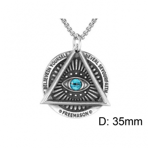 Wholesale Stainless Steel 316L Evil Eye Pendants Without Chain NO.#SJ15P022