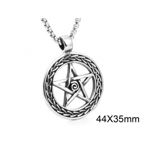 BC Wholesale Stainless Steel 316L Star Pendants Without Chain NO.#SJ6P0056HKS