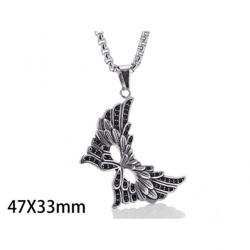 Wholesale Stainless Steel 316L Feather Pendants Without Chain NO.#SJ6P0232HND