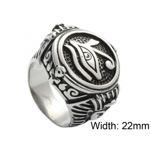 Wholesale Stainless Steel 316L Evil Eye Rings NO.#SJ6R329