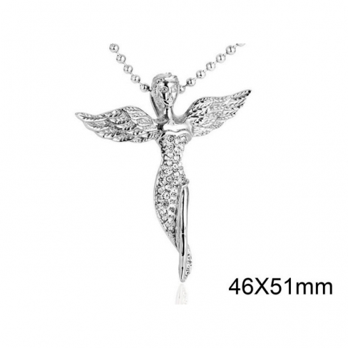 Wholesale Stainless Steel 316L Angel Pendant Without Chain NO.#SJ6P0087HPE