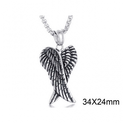 Wholesale Stainless Steel 316L Feather Pendants Without Chain NO.#SJ6P00004HJL