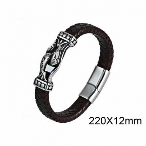 BC Wholesale Jewelry Animal Fitting Leather Bracelet NO.#SJ6B079