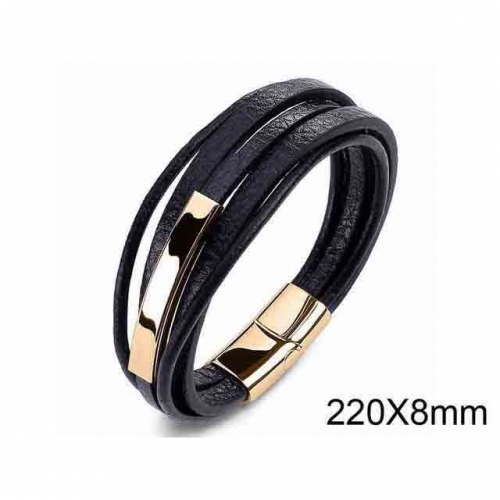 BC Wholesale Jewelry Fashion Leather Bracelet NO.#SJ35B022