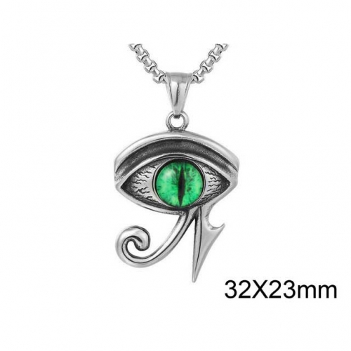 Wholesale Stainless Steel 316L Evil Eye Pendants Without Chain NO.#SJ15P050