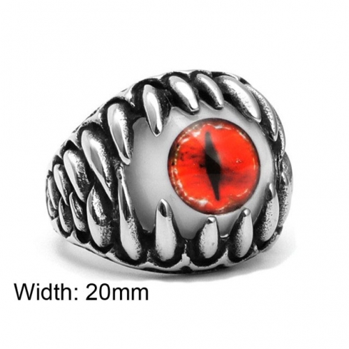 Wholesale Stainless Steel 316L Evil Eye Rings NO.#SJ6R006