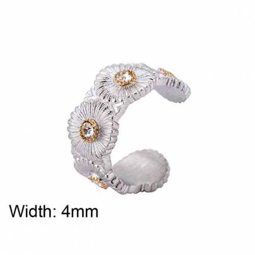 Wholesale Stainless Steel 316L Small Zircon Rings NO.#SJ32R042