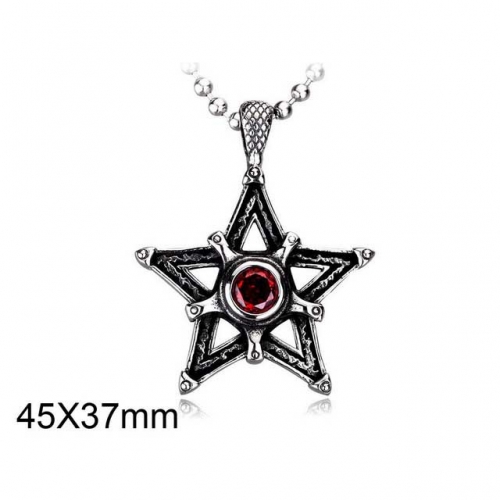 BC Wholesale Stainless Steel 316L Star Pendants Without Chain NO.#SJ14P070
