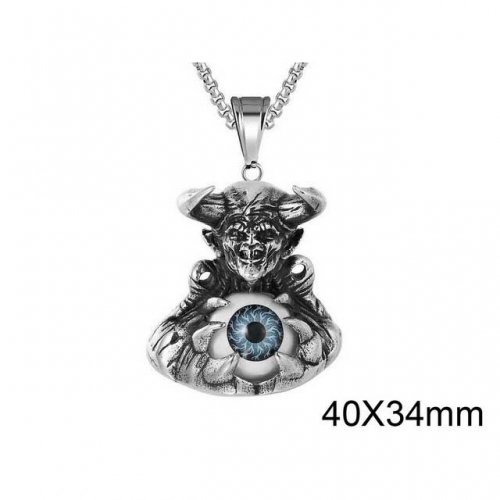 Wholesale Stainless Steel 316L Evil Eye Pendants Without Chain NO.#SJ15P217