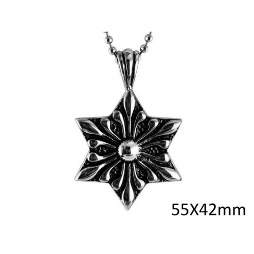 BC Wholesale Stainless Steel 316L Star Pendants Without Chain NO.#SJ33P058