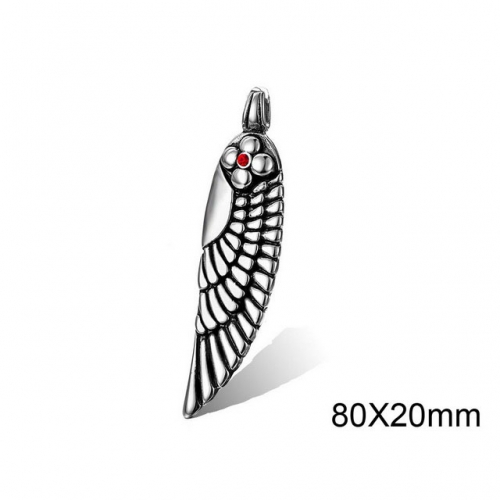 Wholesale Stainless Steel 316L Feather Pendants Without Chain NO.#SJ34P0222HHE