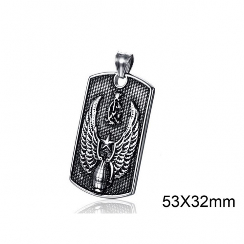 Wholesale Stainless Steel 316L Feather Pendants Without Chain NO.#SJ34P0224HHW