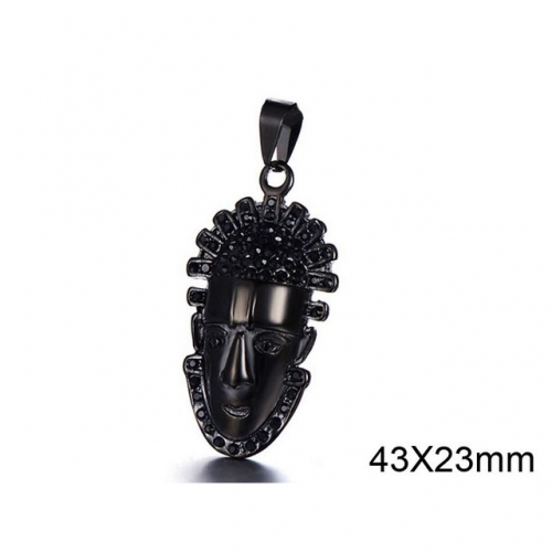 Wholesale Stainless Steel 316L CZ Pendants Without Chain NO.#SJ34P0205HLE
