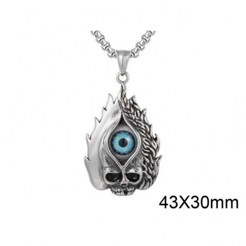 Wholesale Stainless Steel 316L Evil Eye Pendants Without Chain NO.#SJ15P056