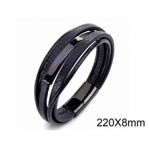 BC Wholesale Jewelry Fashion Leather Bracelet NO.#SJ35B021
