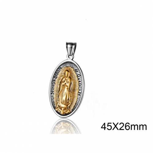 Wholesale Stainless Steel 316L Virgin Saints Pendants Without Chain NO.#SJ34P0046HHS