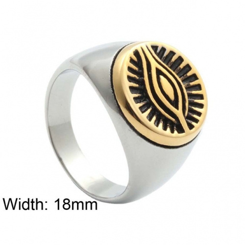 Wholesale Stainless Steel 316L Evil Eye Rings NO.#SJ6R246