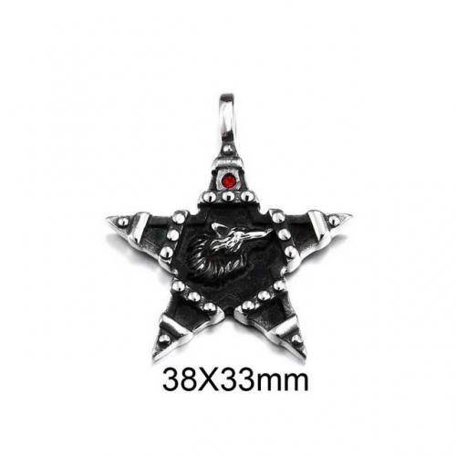 BC Wholesale Stainless Steel 316L Star Pendants Without Chain NO.#SJ14P039