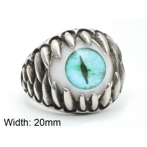 Wholesale Stainless Steel 316L Evil Eye Rings NO.#SJ6R005