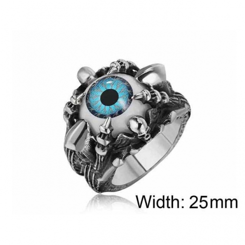 Wholesale Stainless Steel 316L Evil Eye Rings NO.#SJ20R021