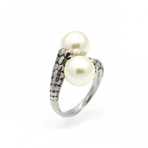 BC Jewelry Wholesale Stainless Steel 316L Pearl Rings NO.#SJ18R0077