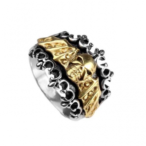 BC Wholesale Jewelry Stainless Steel 316L Skull Rings NO.#SJ19R196