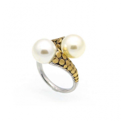 BC Jewelry Wholesale Stainless Steel 316L Pearl Rings NO.#SJ18R0076