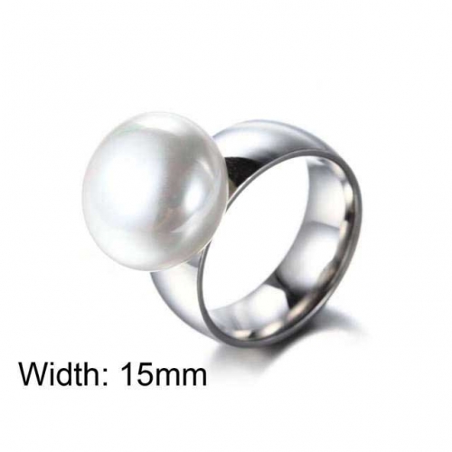 BC Jewelry Wholesale Stainless Steel 316L Pearl Rings NO.#SJ19R284