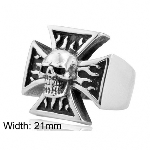 BC Jewelry Wholesale Stainless Steel 316L Skull Rings NO.#SJ14R304