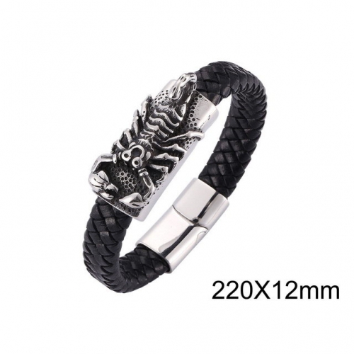 BC Wholesale Jewelry Animal Shape Fitting Leather Bracelet NO.#SJ13B0196HOL