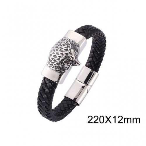 BC Wholesale Jewelry Animal Shape Fitting Leather Bracelet NO.#SJ13B0062HOL