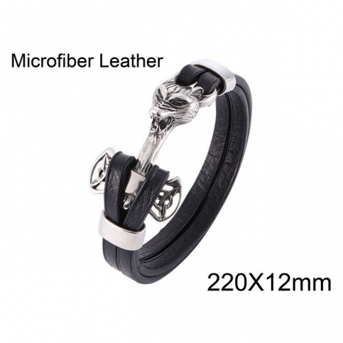 BC Wholesale Jewelry Animal Shape Fitting Leather Bracelet NO.#SJ13B0104IDS