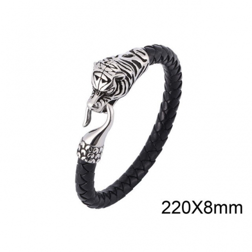 BC Wholesale Jewelry Animal Shape Fitting Leather Bracelet NO.#SJ13B0023HNL