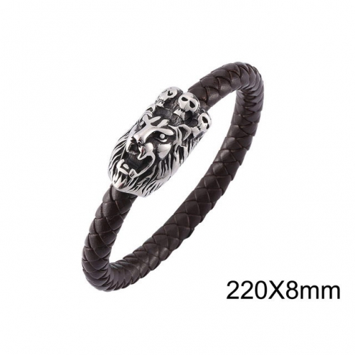 BC Wholesale Jewelry Animal Shape Fitting Leather Bracelet NO.#SJ13B0117HME