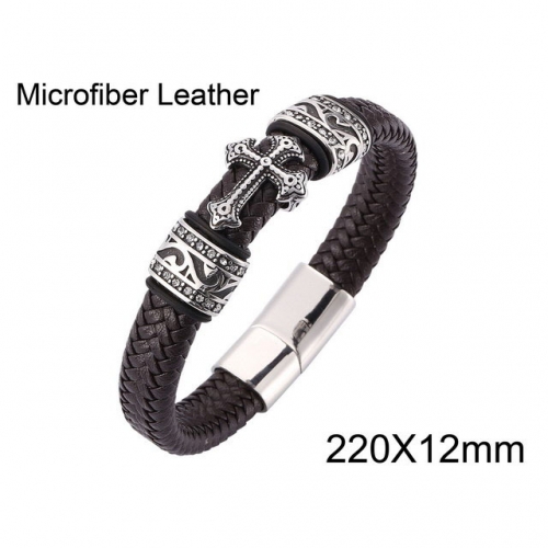 BC Wholesale Jewelry Religion Leather Bracelet NO.#SJ13B0073ILE