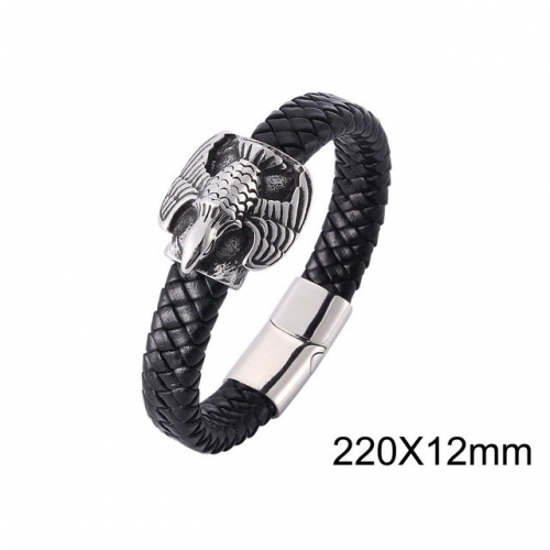BC Wholesale Jewelry Animal Shape Fitting Leather Bracelet NO.#SJ13B0064HOL