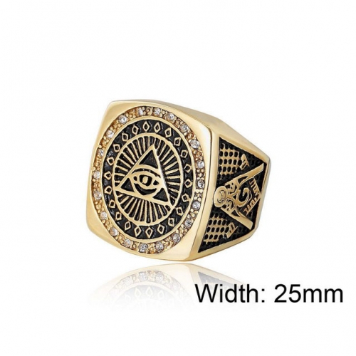 Wholesale Stainless Steel 316L Evil Eye Rings NO.#SJ15R263