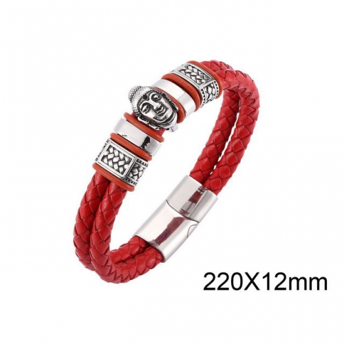 BC Wholesale Jewelry Religion Leather Bracelet NO.#SJ13B0003IOE