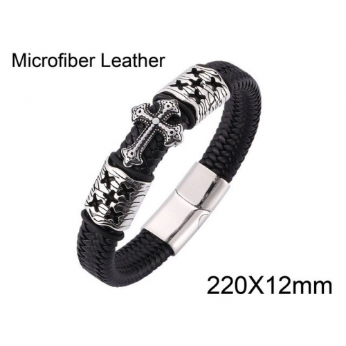 BC Wholesale Jewelry Religion Leather Bracelet NO.#SJ13B0151IID