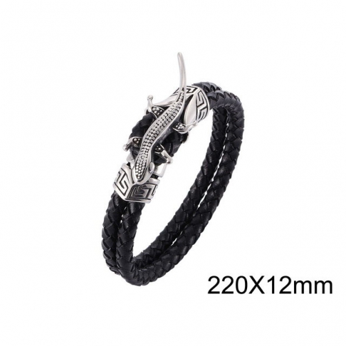 BC Wholesale Jewelry Animal Shape Fitting Leather Bracelet NO.#SJ13B0008HKL