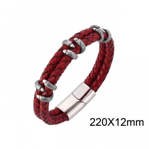BC Wholesale Jewelry Fashion Leather Bracelet NO.#SJ13B0152IMD
