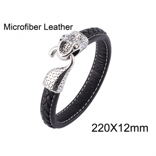 BC Wholesale Jewelry Animal Shape Fitting Leather Bracelet NO.#SJ13B0083HNL