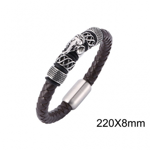 BC Wholesale Jewelry Animal Shape Fitting Leather Bracelet NO.#SJ13B0078IIW