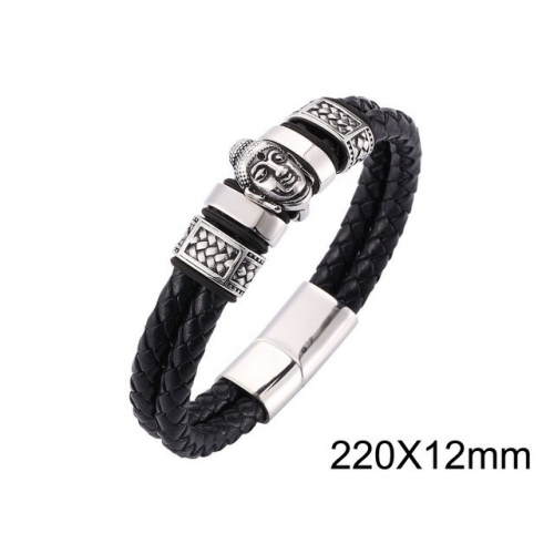 BC Wholesale Jewelry Religion Leather Bracelet NO.#SJ13B0174IOE