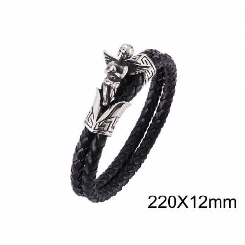 BC Wholesale Jewelry Religion Leather Bracelet NO.#SJ13B0115HLE