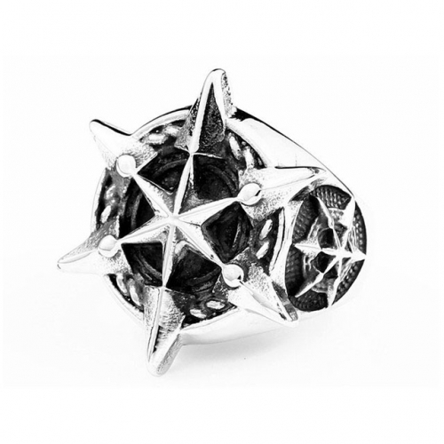 BC Jewelry Wholesale Stainless Steel 316L Star Rings NO.#SJ14R351