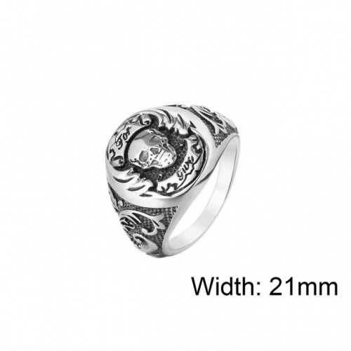 BC Jewelry Wholesale Stainless Steel 316L Skull Rings NO.#SJ15R266