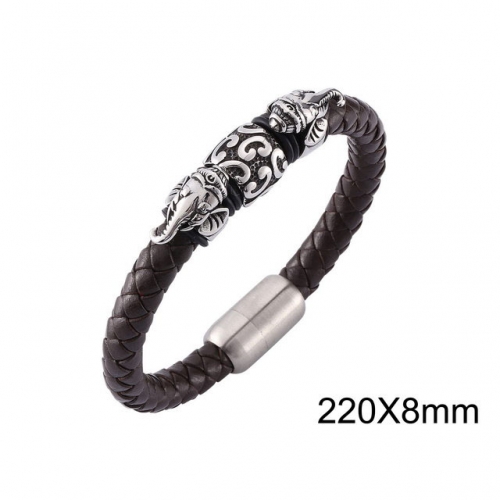 BC Wholesale Jewelry Animal Shape Fitting Leather Bracelet NO.#SJ13B0120HOE